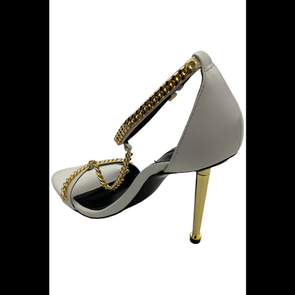 Nine West Women's Ropes Ankle Strap Stiletto Dress Sandals White - Medium - Picture 3 of 3